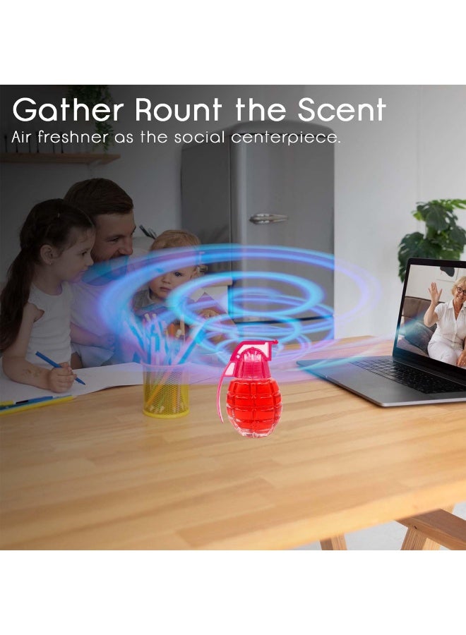 ان جي معطر جو برائحة الفراولة على شكل قنبلة 794-519 للسيارة والمنزل والمكتب والغرفة ولوحة القيادة والطاولة، مانع للتسرب، يدوم طويلاً، مزيل للروائح، مزخرف، محمول، مناسب لجميع الأحوال الجوية، للاستخدام في المركبات وغرفة النوم وغرفة المعيشة والحمام ومكان العمل والسفر، صغير الحجم وقابل لإعادة التعبئة. - Image 5